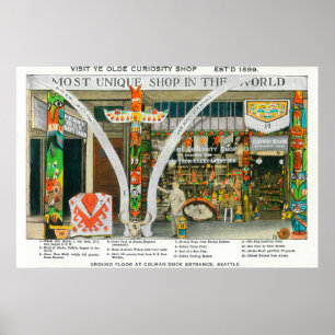 Uitzicht aan de buitenkant van de Ye Olde Curio Sh Poster