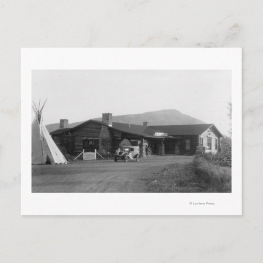 Uitzicht aan de buitenkant van een inheemse Amerik Briefkaart (Voorkant)