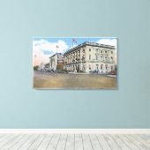 Uitzicht aan de buitenkant van Federal Bldg, Capit Canvas Afdruk (Insitu (Houten vloer))