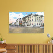 Uitzicht aan de buitenkant van Federal Bldg, Capit Canvas Afdruk (Insitu (Woonkamer))