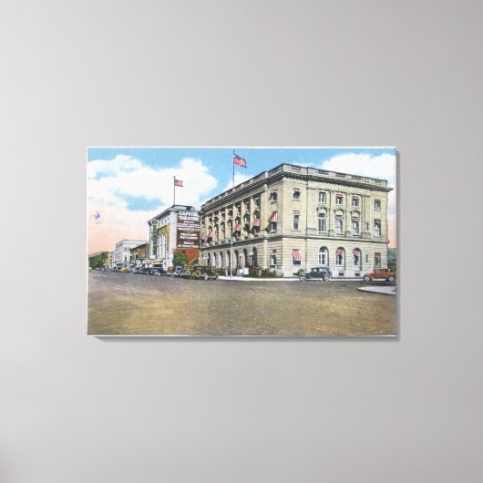 Uitzicht aan de buitenkant van Federal Bldg, Capit Canvas Afdruk (Voorkant)