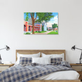 Uitzicht aan de buitenkant van het geheel van vere canvas afdruk (Insitu (Slaapkamer))