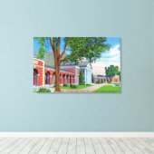 Uitzicht aan de buitenkant van het geheel van vere canvas afdruk (Insitu (Houten vloer))