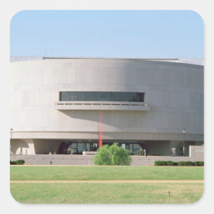 Uitzicht aan de buitenkant van het Hirshhorn-museu Vierkante Sticker