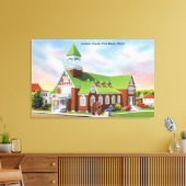 Uitzicht aan de buitenkant van het katholieke stra canvas afdruk (Insitu (Woonkamer))