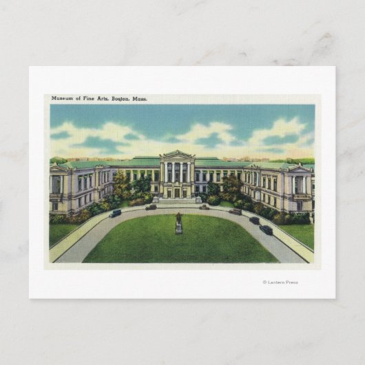 Uitzicht aan de buitenkant van het Museum of Fine Briefkaart (Voorkant)