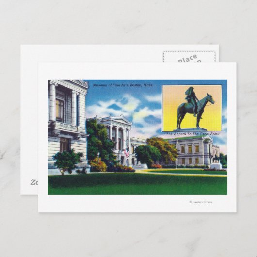 Uitzicht aan de buitenkant van het Museum of Fine  Briefkaart (Voorkant / Achterkant)