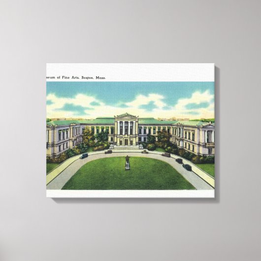 Uitzicht aan de buitenkant van het Museum of Fine  Canvas Afdruk (Voorkant)