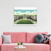 Uitzicht aan de buitenkant van het Museum of Fine  Canvas Afdruk (Insitu (Woonkamer))