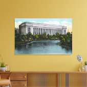 Uitzicht aan de buitenkant van het Museum of Fine  Canvas Afdruk (Insitu (Woonkamer))