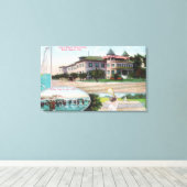 Uitzicht aan de buitenkant van het sanitarium voor canvas afdruk (Insitu (Houten vloer))