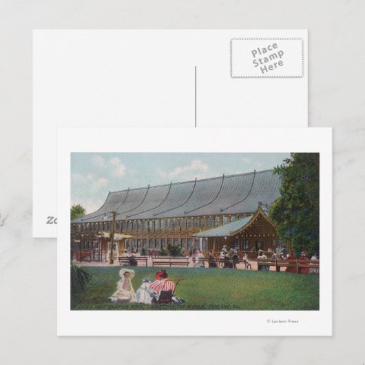 Uitzicht aan de buitenkant van Idora Park Skating  Briefkaart (Voorkant / Achterkant)