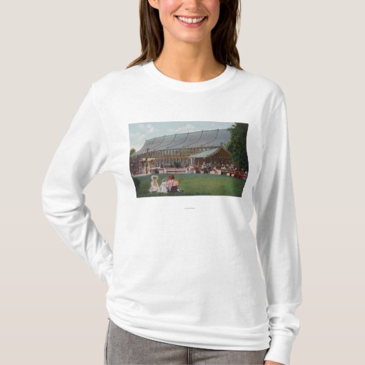 Uitzicht aan de buitenkant van Idora Park Skating  T-shirt (Voorkant)