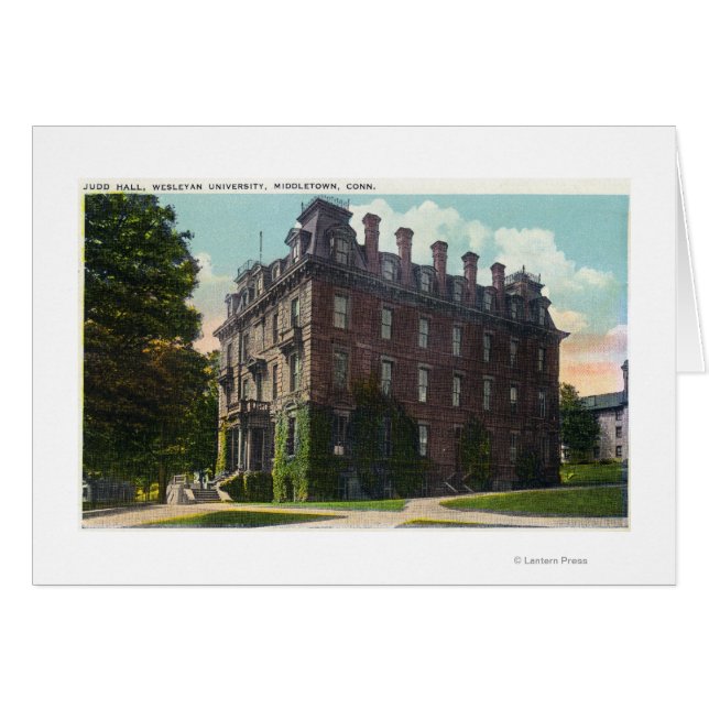 Uitzicht aan de buitenkant van Judd Hall, Wesleyan (Voorkant Horizontaal)