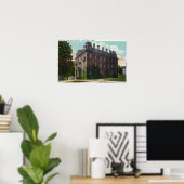 Uitzicht aan de buitenkant van Judd Hall, Wesleyan Poster (Thuiskantoor)