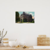 Uitzicht aan de buitenkant van Judd Hall, Wesleyan Poster (Keuken)