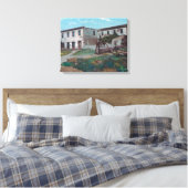 Uitzicht aan de buitenkant van Robert Louis Steven Canvas Afdruk (Insitu (Slaapkamer))