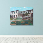 Uitzicht aan de buitenkant van Robert Louis Steven Canvas Afdruk (Insitu (Houten vloer))