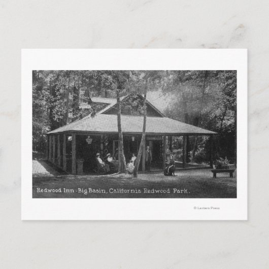 Uitzicht aan de buitenkant van sequoia briefkaart (Voorkant)