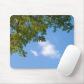 uitzicht aan de hemel met boomtop muismat (Met muis)
