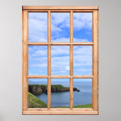 Uitzicht aan de kust van Schotland, Sky en Ocean v Poster (Voorkant)