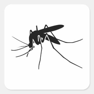 Uitzicht aan de muggenzijde vierkante sticker
