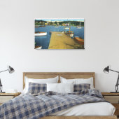 Uitzicht aan de oostkant van de jachtclub canvas afdruk (Insitu (Slaapkamer))