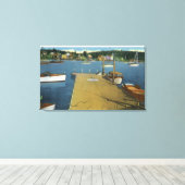 Uitzicht aan de oostkant van de jachtclub canvas afdruk (Insitu (Houten vloer))