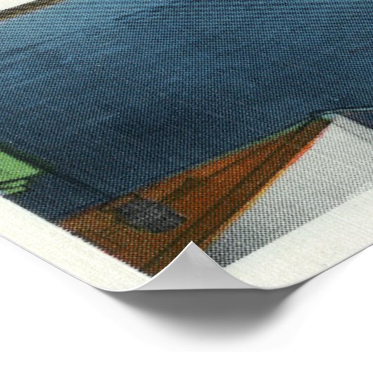 Uitzicht aan de oostkant van de jachtclub poster (Hoek)