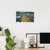 Uitzicht aan de oostkant van de jachtclub poster (Thuiskantoor)