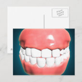 Uitzicht aan de voorzijde van de menselijke mond m briefkaart (Voorkant / Achterkant)