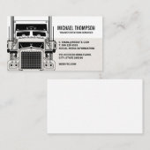 Uitzicht aan de voorzijde van de vrachtwagen | Tra Visitekaartje (Voorkant / Achterkant)