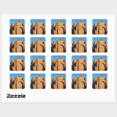 Uitzicht aan de westkant vierkante sticker (Vel)