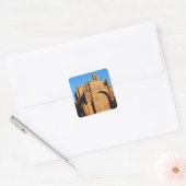 Uitzicht aan de westkant vierkante sticker (Envelop)