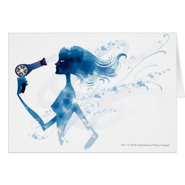 Uitzicht aan de zijkant van de vrouw om lang haar  (Voorkant Horizontaal)