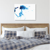 Uitzicht aan de zijkant van de vrouw om lang haar  canvas afdruk (Insitu (Slaapkamer))