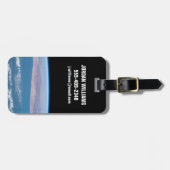 Uitzicht aan de zuidwestkust van Afrika. Bagagelabel (Voorkant horizontaal)