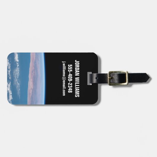 Uitzicht aan de zuidwestkust van Afrika. Bagagelabel (Voorkant horizontaal)