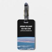 Uitzicht aan de zuidwestkust van Afrika. Bagagelabel (Achterkant verticaal)