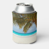 Uitzicht Aangepaste bruiloft voor palmbomen Blikjeskoeler (Blikje Achterkant)
