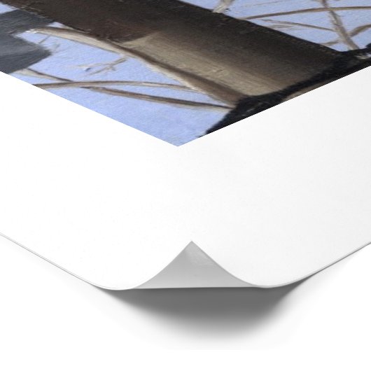 Uitzicht achterdeur poster (Hoek)