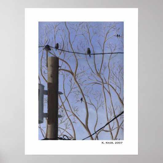 Uitzicht achterdeur poster (Voorkant)