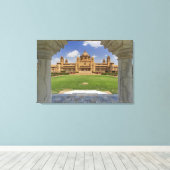 Uitzicht achterin van het hotel Umaid Bhawan Palac Canvas Afdruk (Insitu (Houten vloer))
