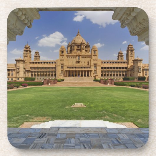 Uitzicht achterin van het hotel Umaid Bhawan Palac Drankjes Onderzetter (Voorkant)
