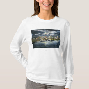 Uitzicht Albany Skyline bij nacht T-shirt