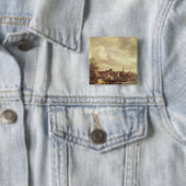 Uitzicht Amsterdam Vierkante Button 5,1 Cm (In situ)