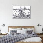 Uitzicht Antwerpen Canvas Afdruk (Insitu (Slaapkamer))