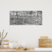 Uitzicht Antwerpen Harbour Poster (Keuken)