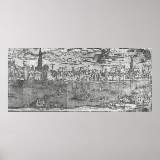 Uitzicht Antwerpen Harbour Poster (Voorkant)