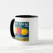 Uitzicht Apple Label meer - Watsonville, CA Mok (Voorkant links)